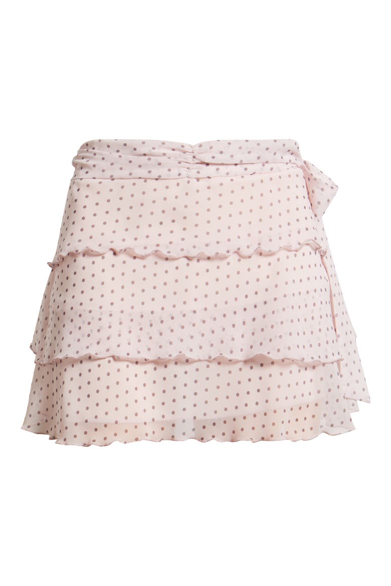 Emma Tie Waist Ruffle Tier Skirt, Alternate, color, PINK