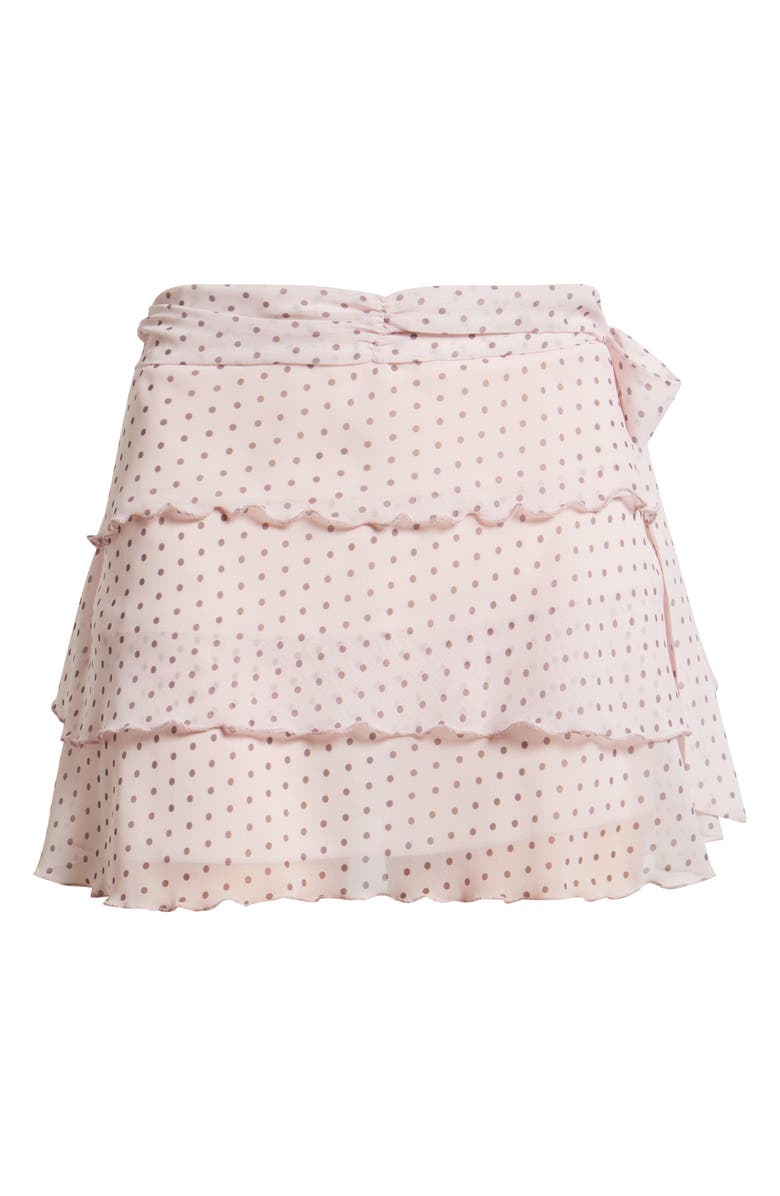 Bella Venice Emma Tie Waist Ruffle Tier Skirt, Alternate, color, Pink