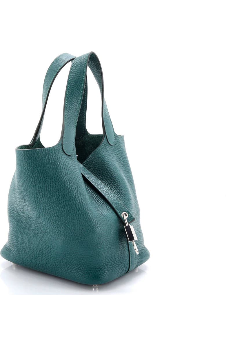 Pre-Owned Hermes Picotin Lock Bag Clemence PM, Alternate, color, Malachite