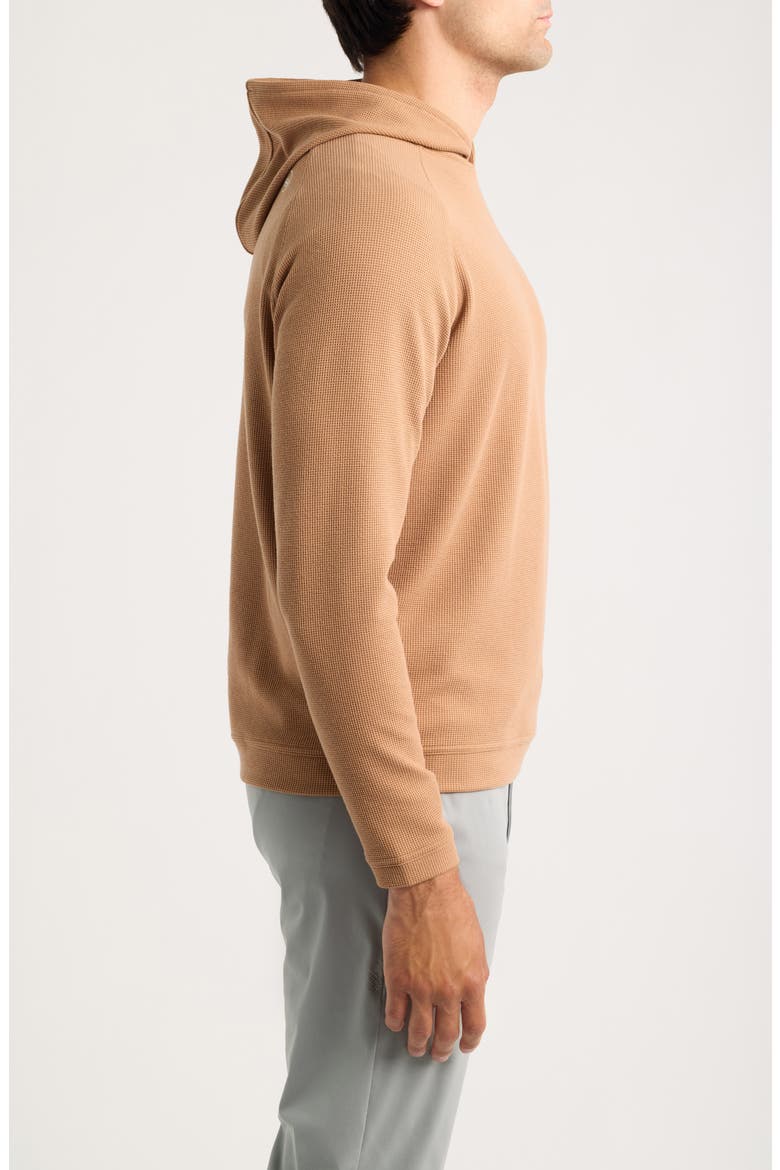 Pine Waffle Knit Performance Hoodie, Alternate, color, DARK AMBER