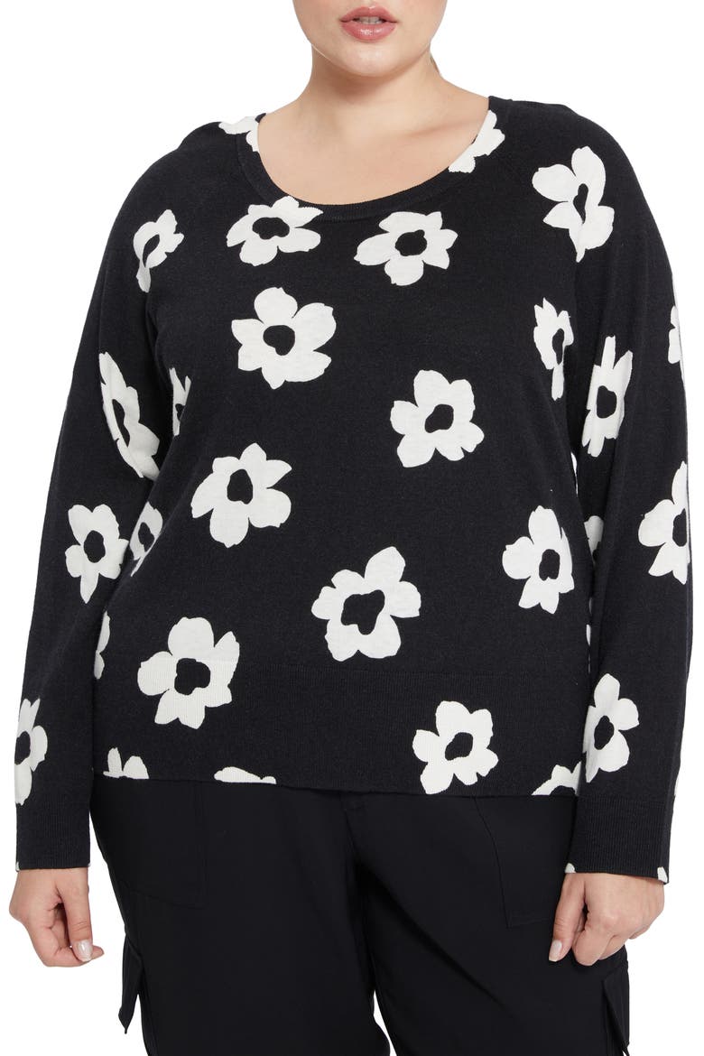All Day Long Sweater, Alternate, color, FLOWER POP
