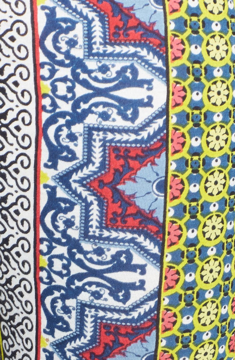 Raga Print High Rise Bell Bottom Pants, Alternate, color, 