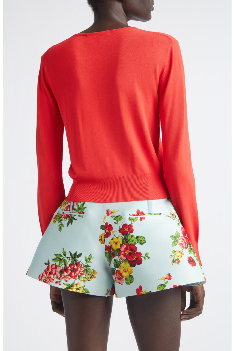 The Ellery Shrunken Cardigan, Alternate, color, RED