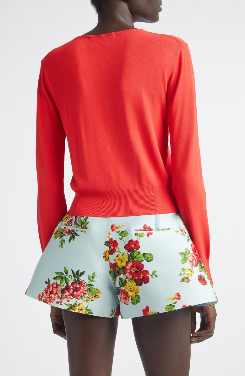 Brandon Maxwell The Ellery Shrunken Cardigan, Alternate, color, Red