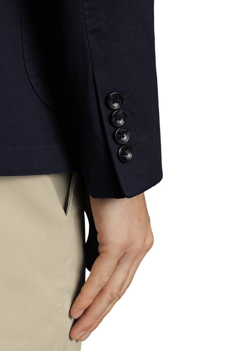 Cotton Stretch Slim Fit Jacket, Alternate, color, Navy