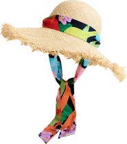 Lost Pattern "Cartagena" Straw Hat with Ribbon Tie