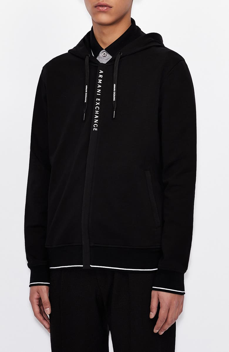 Armani Exchange Logo Zip Hoodie, Alternate, color, 