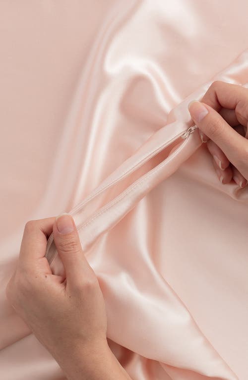 Homespun Mulberry Silk Pillowcase In Pink