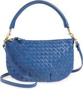 Clare V. Medium Petit Moyen Woven Leather Messenger Bag
