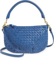 Clare V. Medium Petit Moyen Woven Leather Messenger Bag
