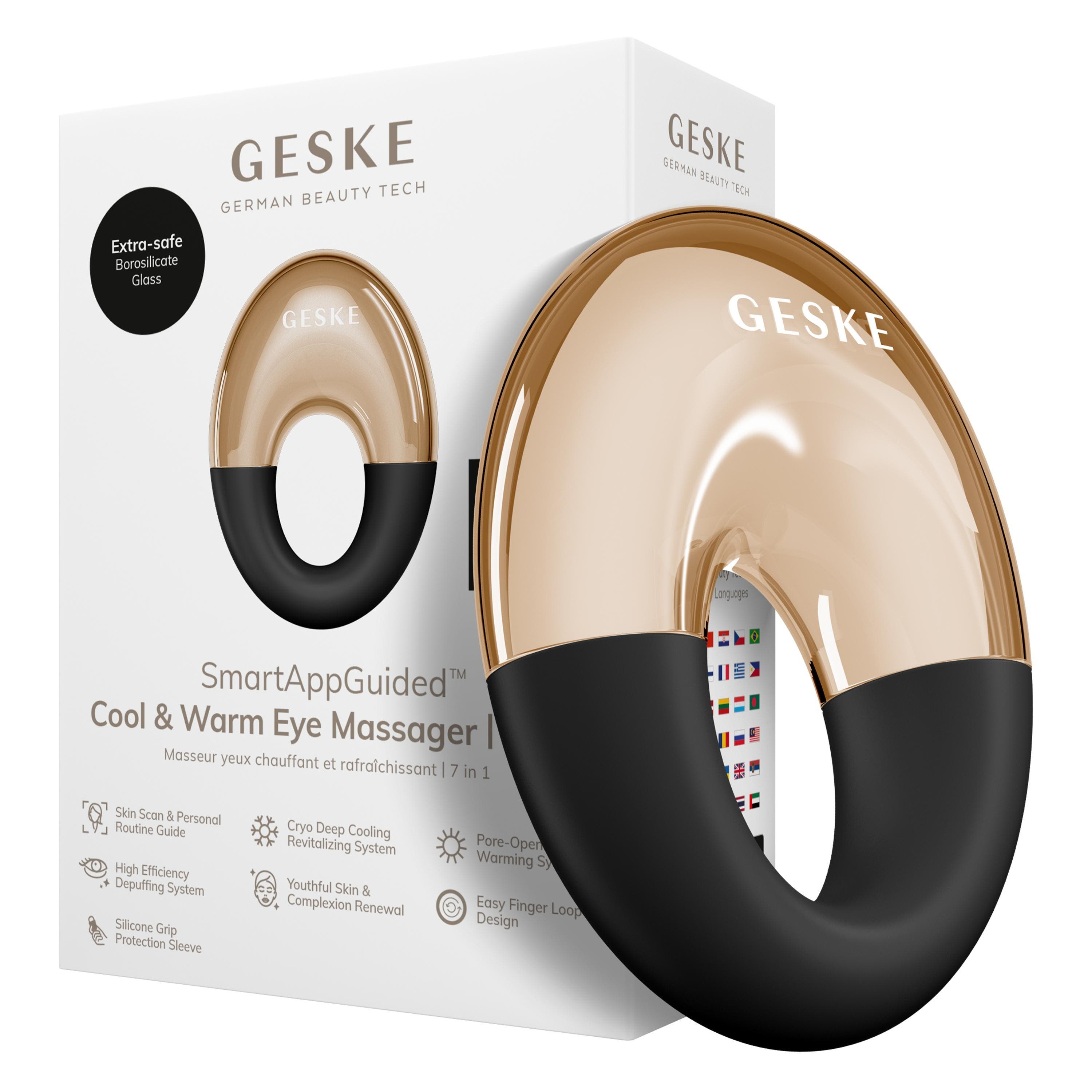 GESKE SmartAppGuided Cool & Warm Eye Massager | 7 in 1 in Gray 