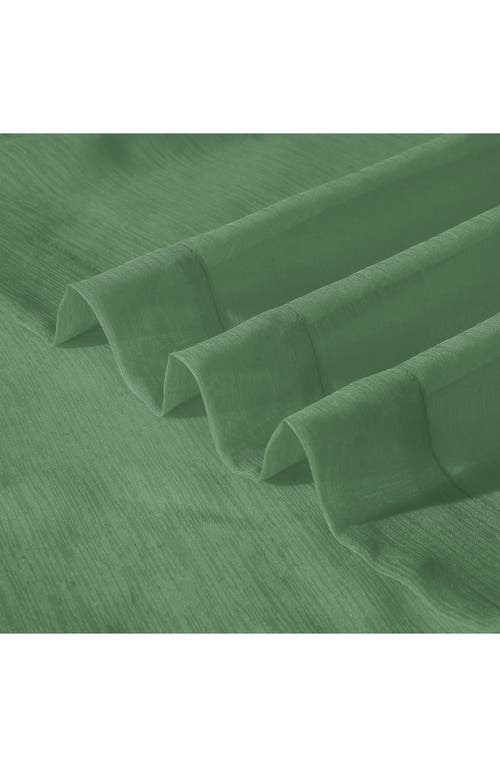 Dainty Home Set Of 2 Sheer Curtain Panels In Green