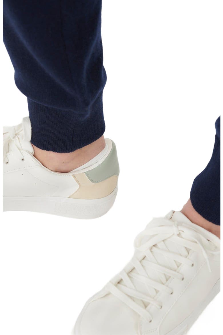 Cuffed Cashmere Jogger, Alternate, color, navy
