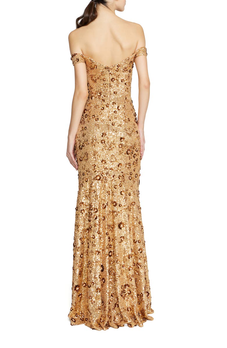 Theia Serafina Sequin Off the Shoulder Mermaid Gown, Alternate, color, 