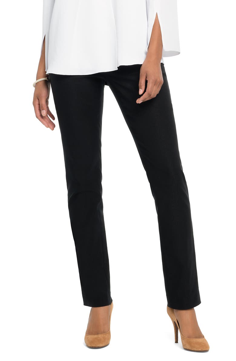NIC+ZOE Wonderstretch Faux Fly Straight Leg Pants, Alternate, color,