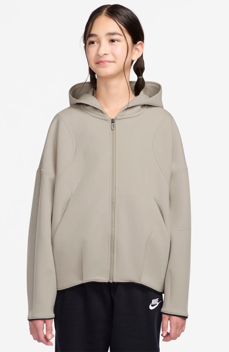 Nike Kids' Mavn Therma-FIT Zip-Up Hoodie, Main, color, Cream/ Black/ Cream