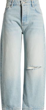 Free People Deep Trance Low Rise Barrel Leg Jeans