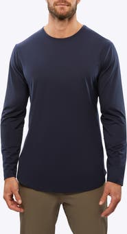 Cuts AO Curved Hem Long Sleeve T-Shirt