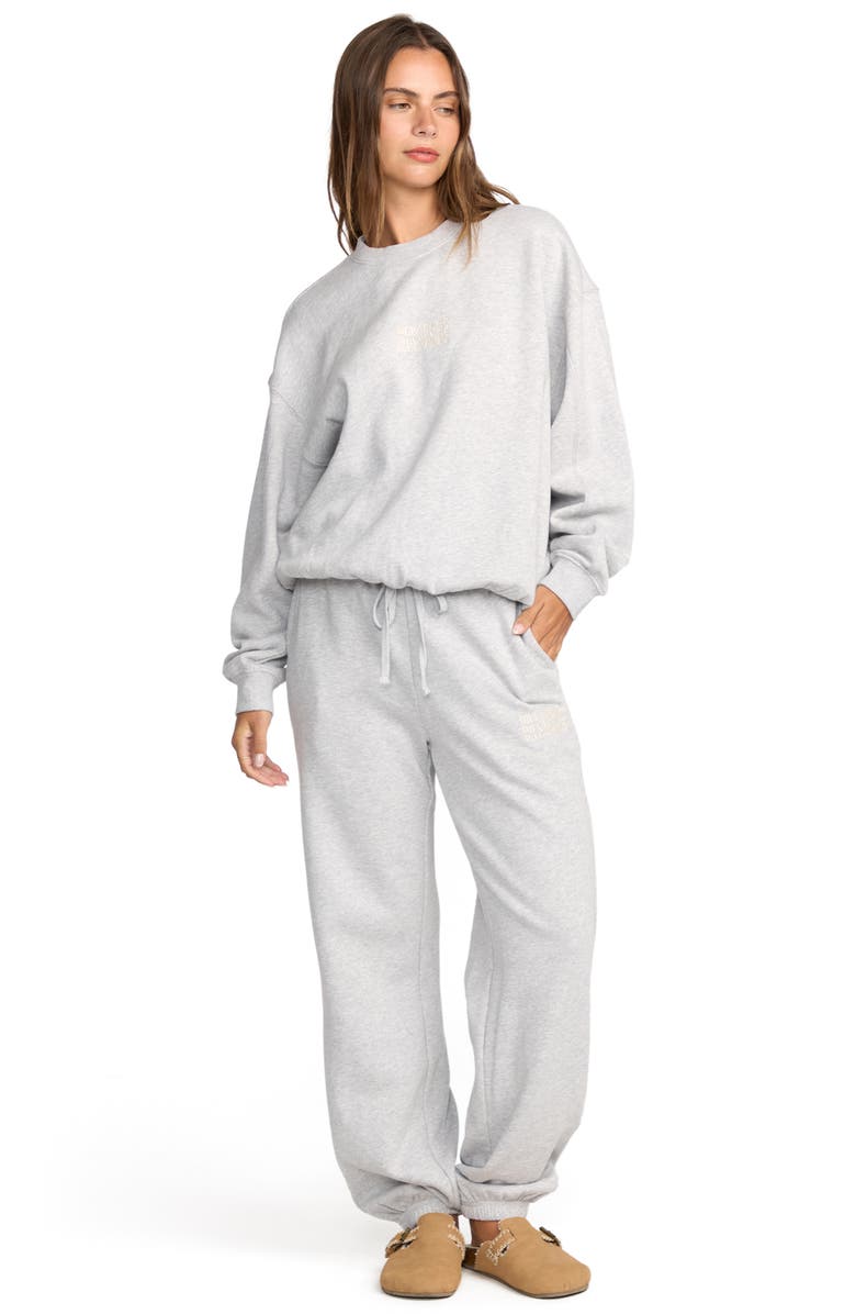 Billabong Sunny Kendal Oversize Cotton Blend Sweatshirt, Alternate, color, Heather Grass