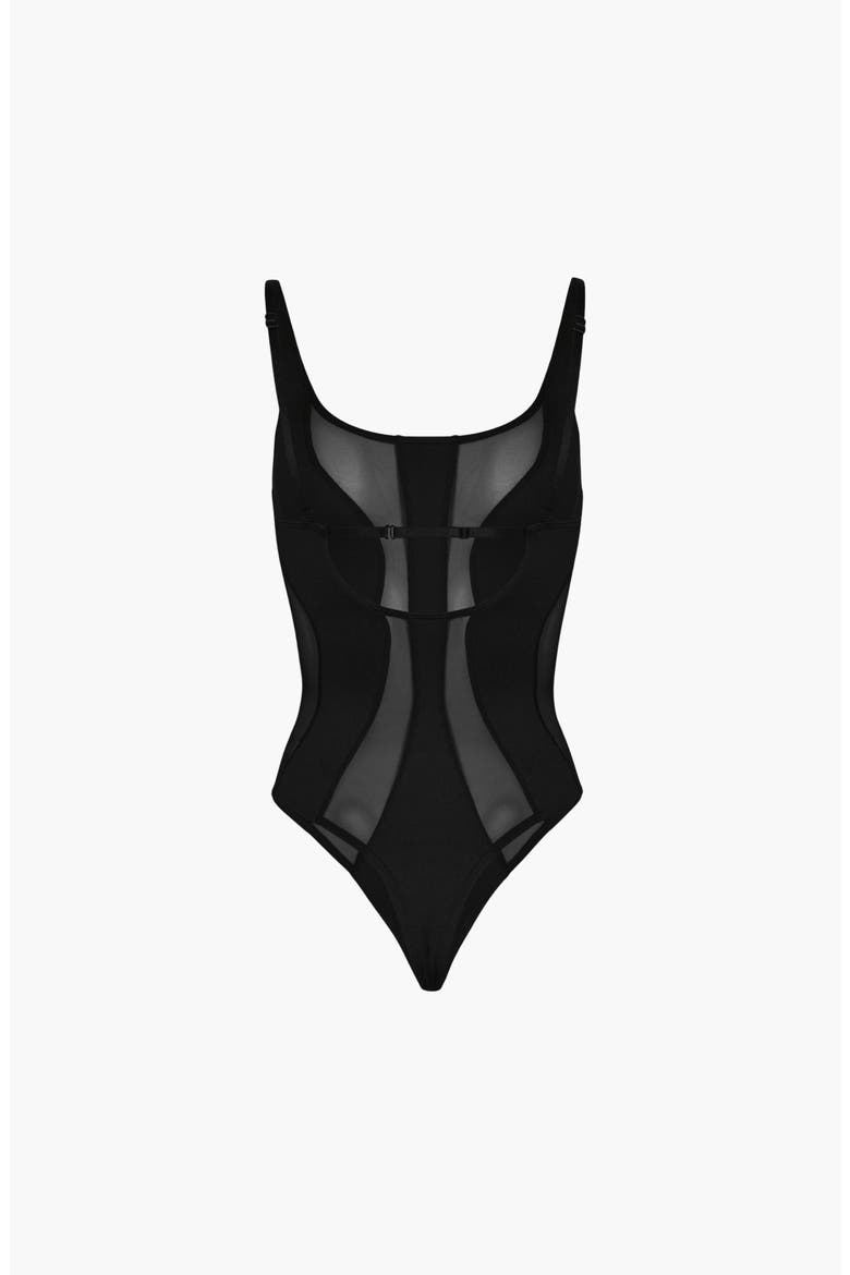 Twist Bodysuit, Alternate, color, Black