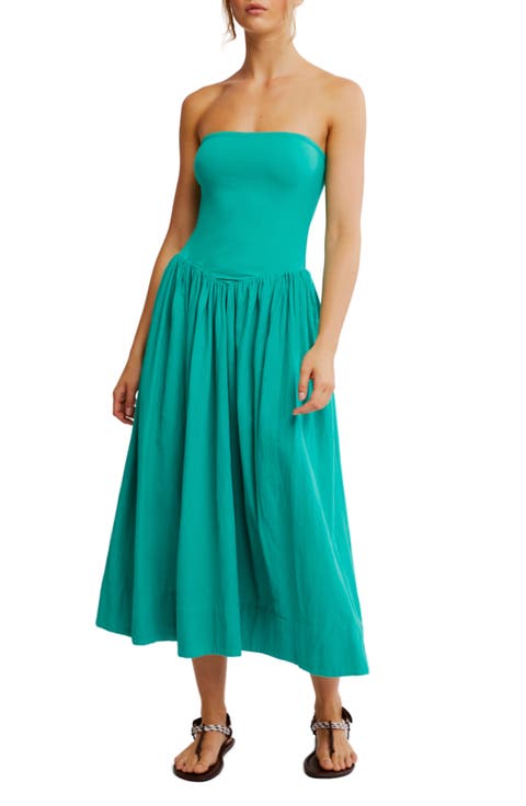 Onda Strapless Midi Dress