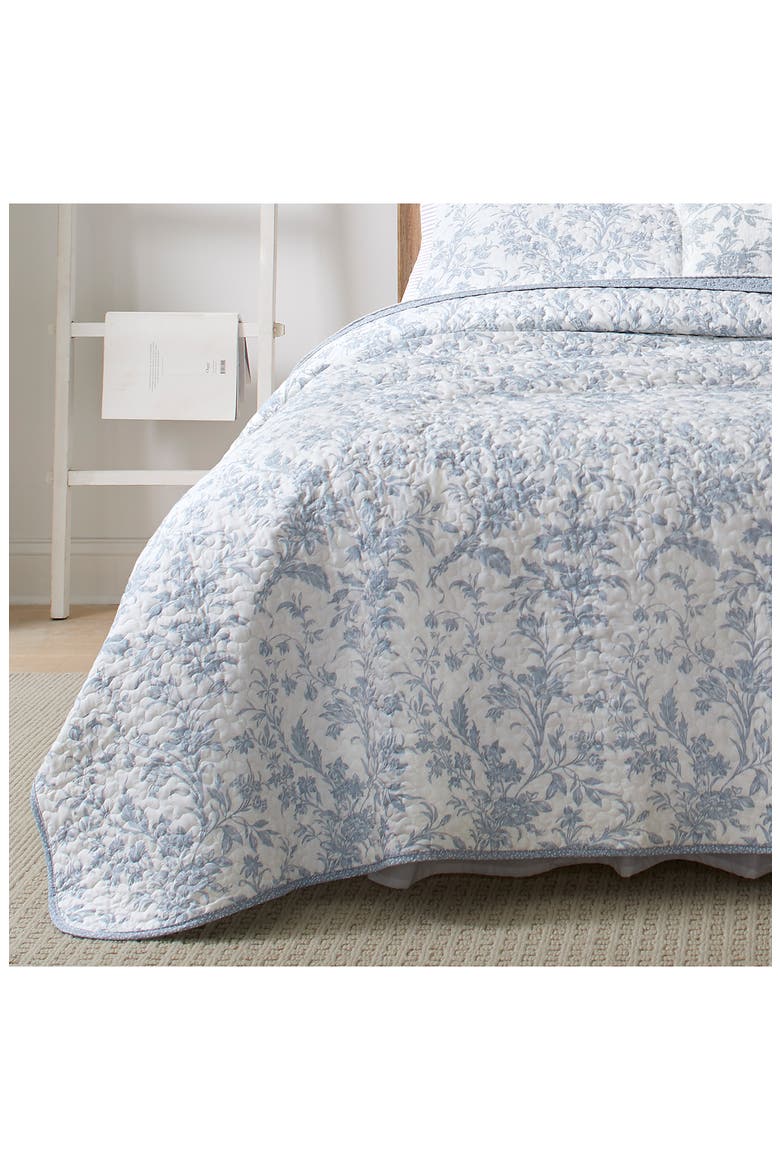 Ashfield 3-Piece Cotton Comforter & Sham Set, Alternate, color, SOFT BLUE