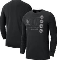 Nike Men's Nike Black Philadelphia 76ers Courtside Chrome Long Sleeve T-Shirt