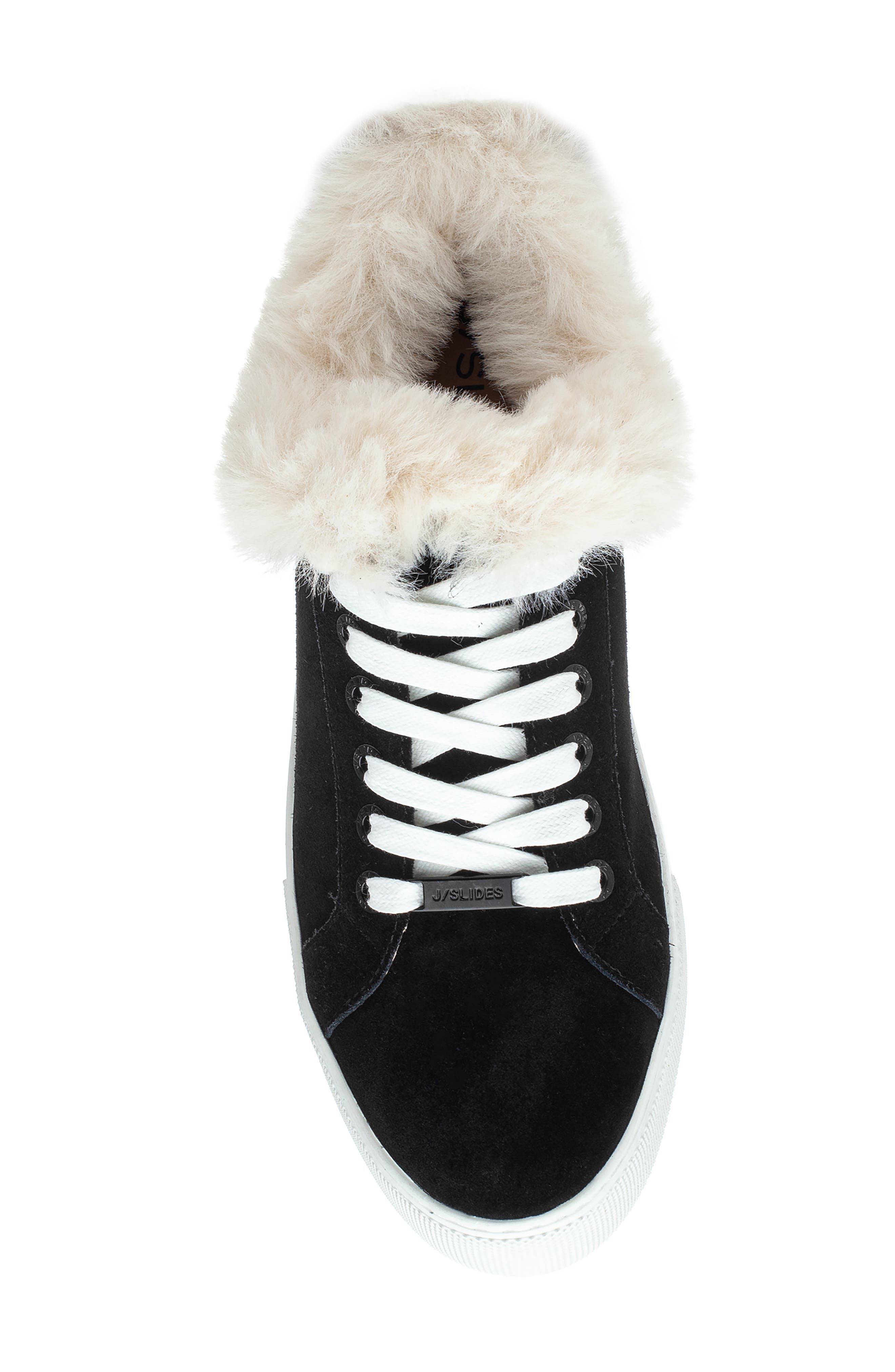 JSlides Mellia Faux Fur Sneaker, Alternate, color, 