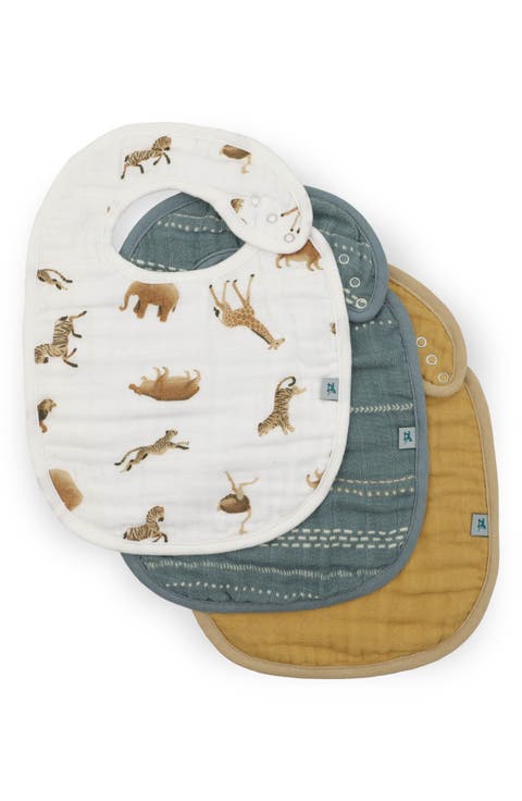 3-Pack Organic Cotton Muslin Bibs