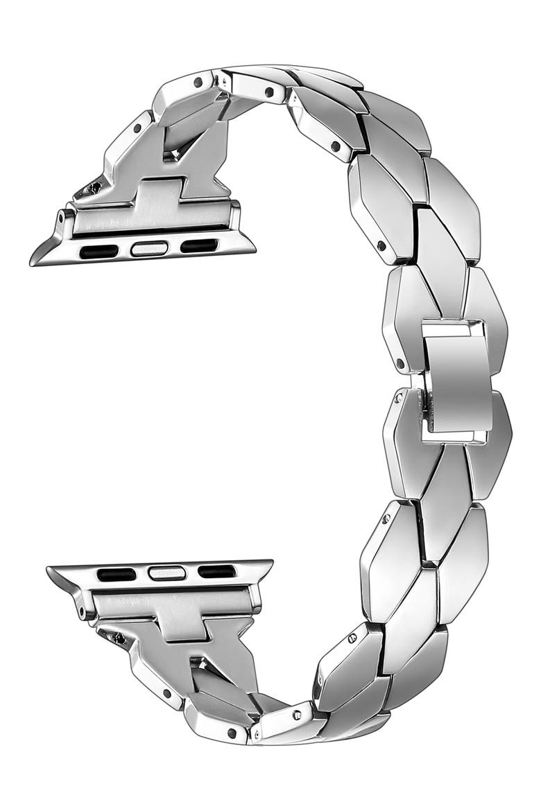 Ava Stainless Steel Apple Watch® Watchband, Alternate, color, SILVER