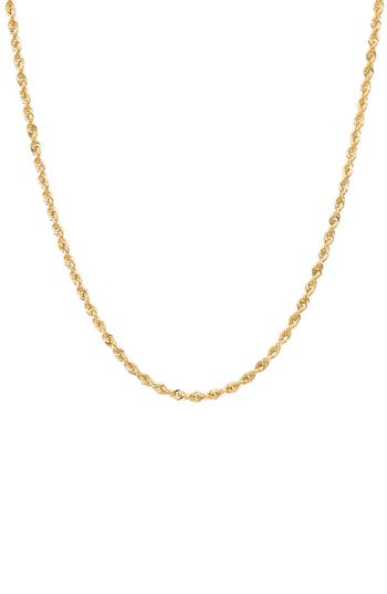 Frankie & Zoe 14k Gold Rope Chain Necklace In Gold