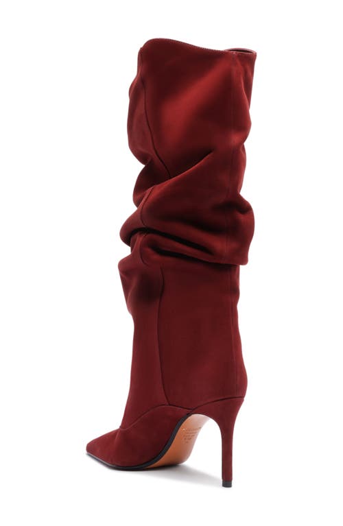 Schutz Maryana Up Slouch Pointed Toe Boot In Red