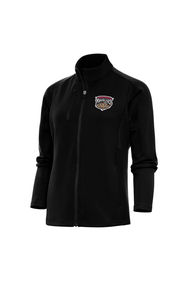 Women's Antigua  Black Wisconsin Timber Rattlers Generation Full-Zip Jacket, Main, color, Black