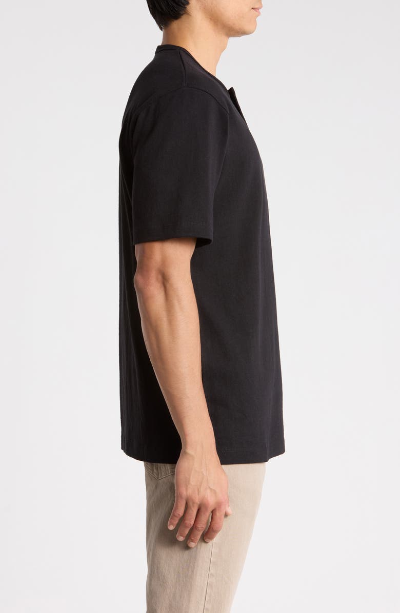 Seager Co Cotton Henley, Alternate, color, Black