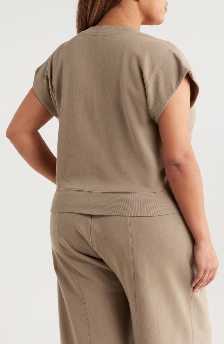 Wit & Wisdom Extended Shoulder Notch Neck Top, Alternate, color, Pond Green