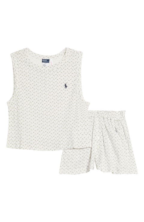 Logo Detail Cotton Short Pajamas