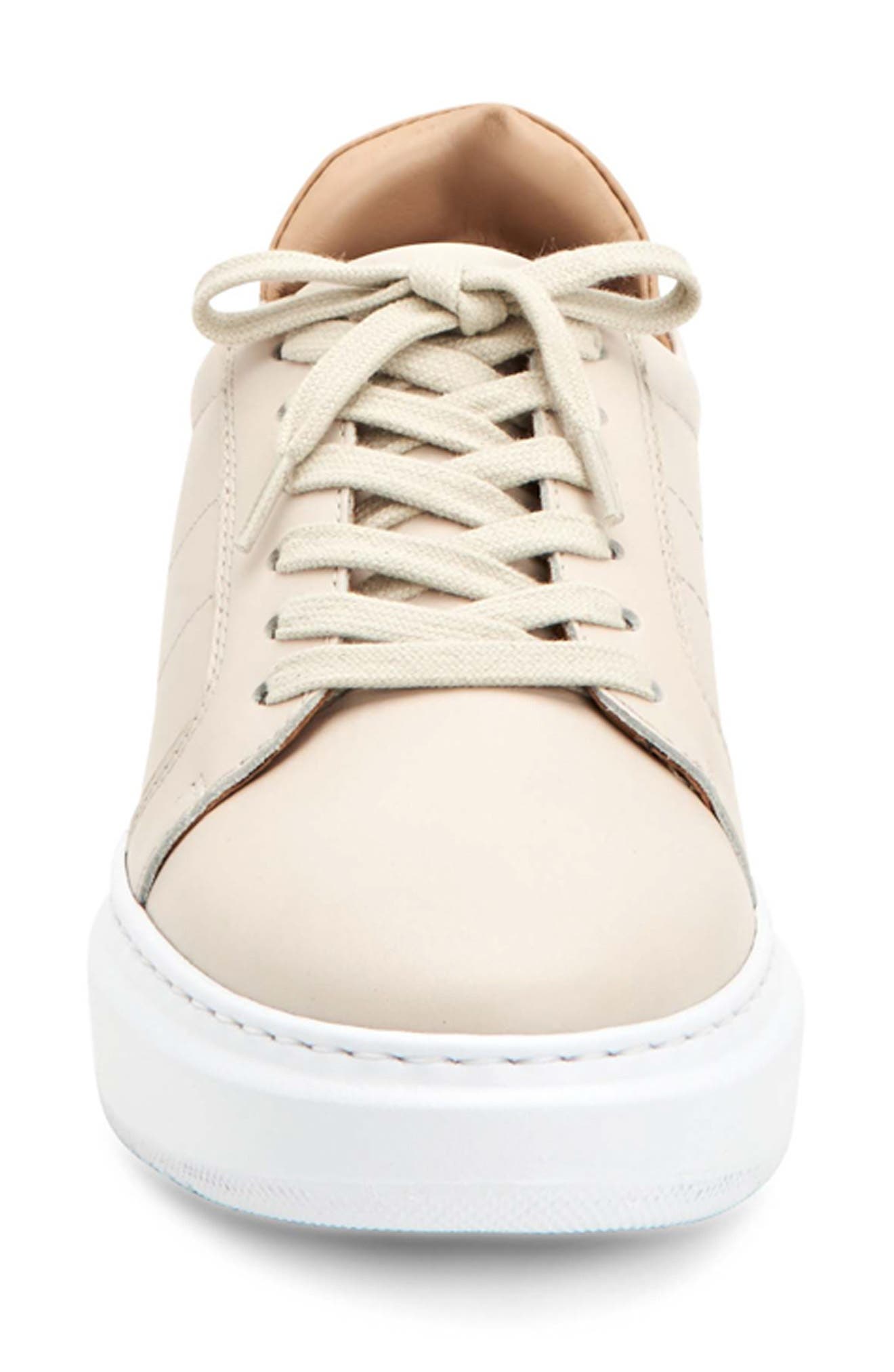 Liz Calfskin Leather Sneaker, Alternate, color, OFF WHITE/ CAPPUCCINO