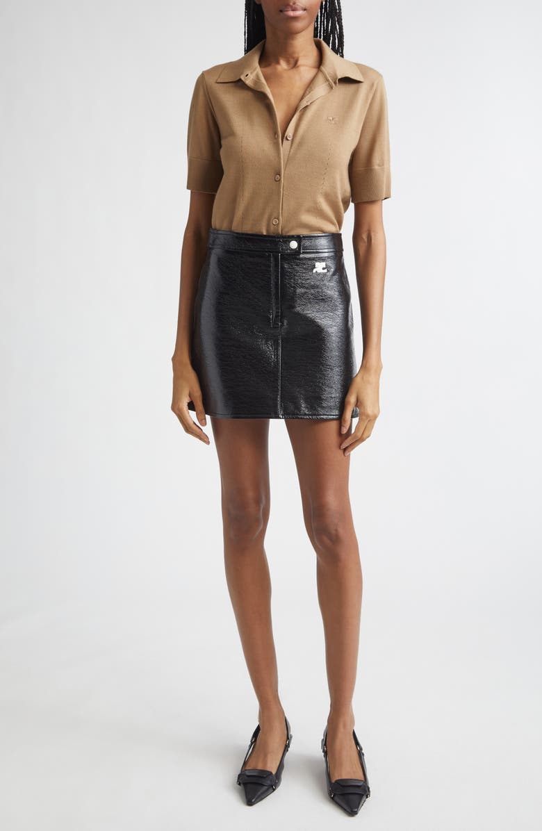 Courrèges Merino Wool Polo, Alternate, color, Sandy Brown