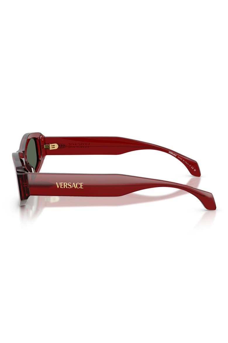 54mm Irregular Sunglasses, Alternate, color, DARK GREEN