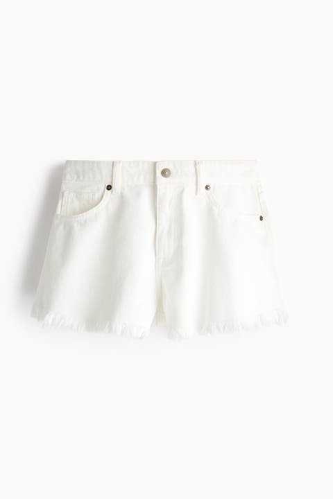 Frayed Denim Shorts