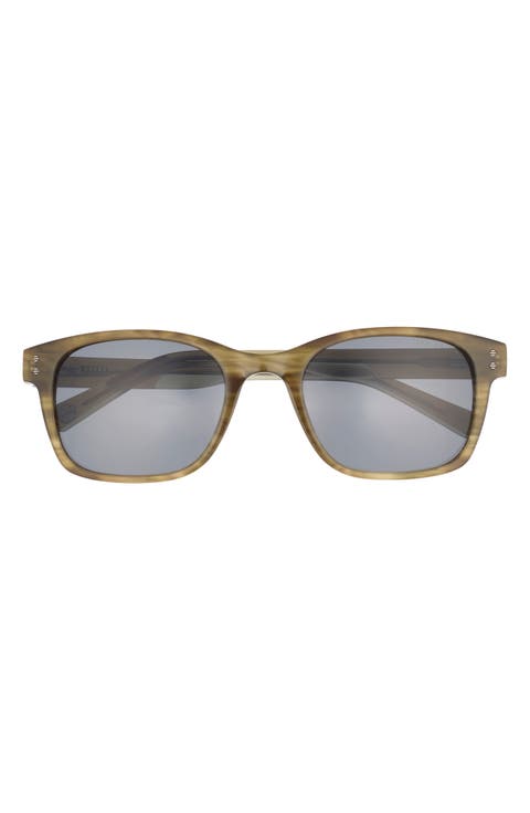 56mm Polarized Rectangular Sunglasses