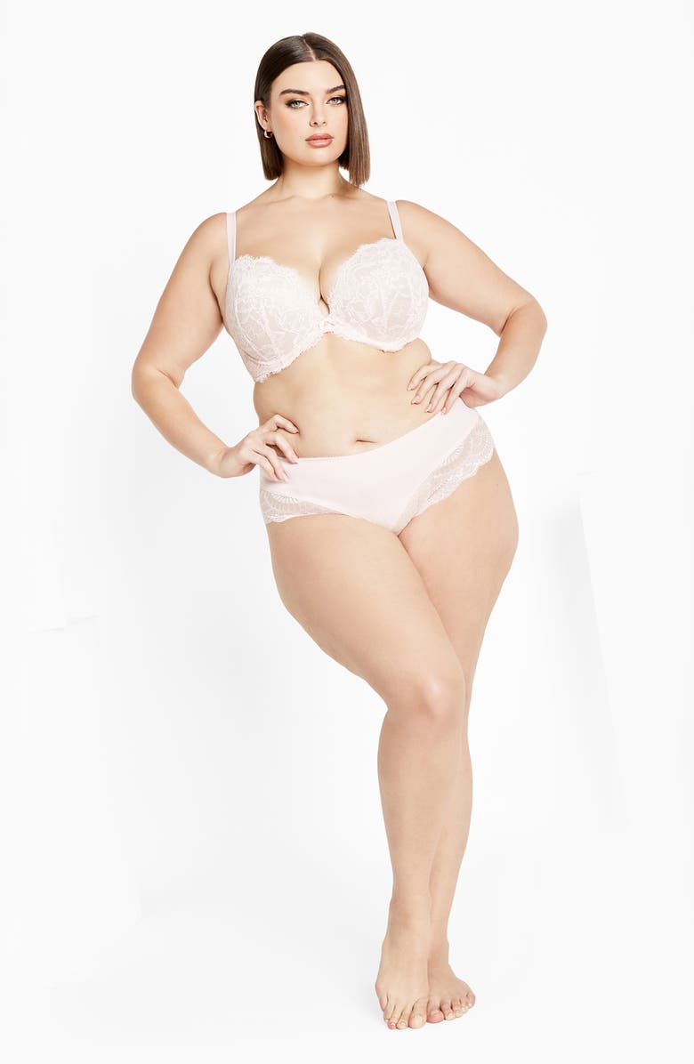 City Chic Adore Luxe Push-Up Bra, Alternate, color,