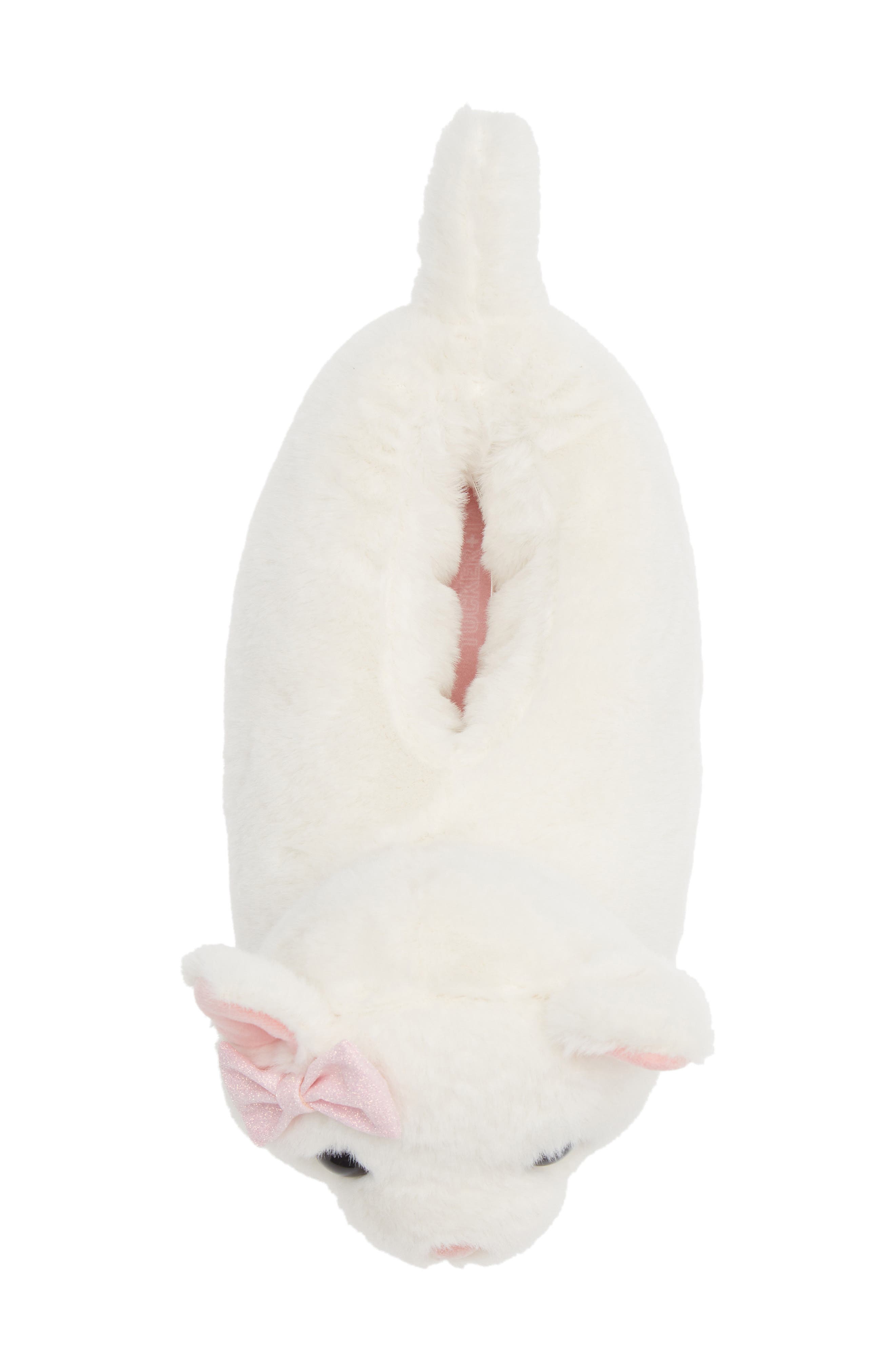 Kids' Kitty Cat Slipper, Alternate, color, IVORY