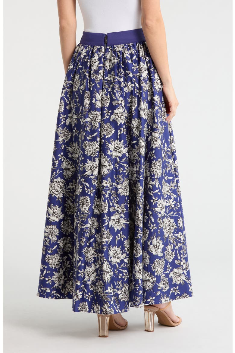 Nilda Maxi Skirt, Alternate, color, BLOOMING WILD INDIGO