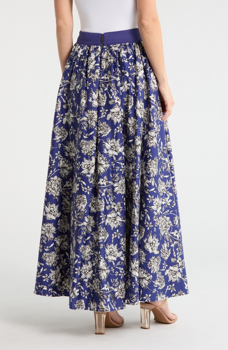 Alice + Olivia Nilda Maxi Skirt, Alternate, color, Blooming Wild Indigo