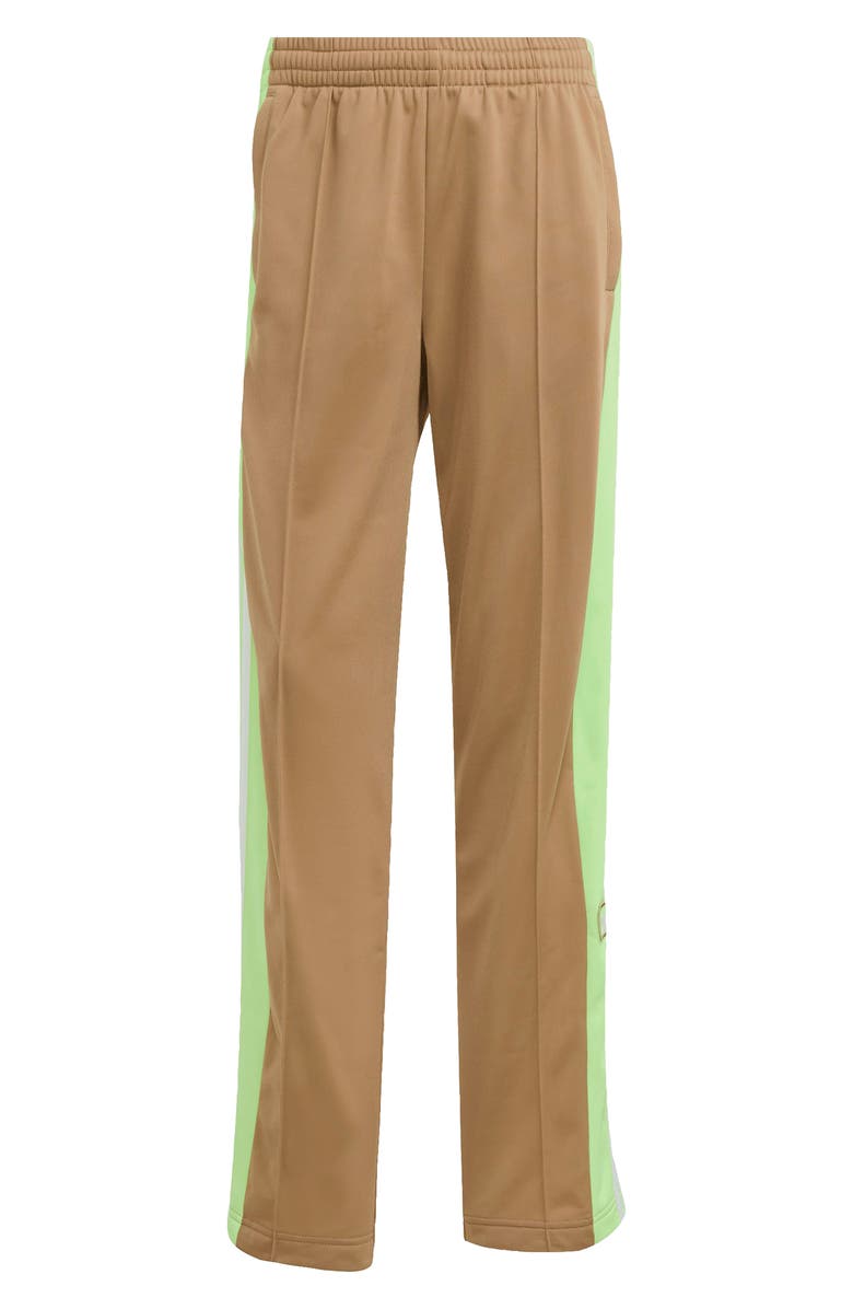 adidas Adibreak Recycled Polyester Track Pants, Alternate, color, Cardboard/ Signal Green