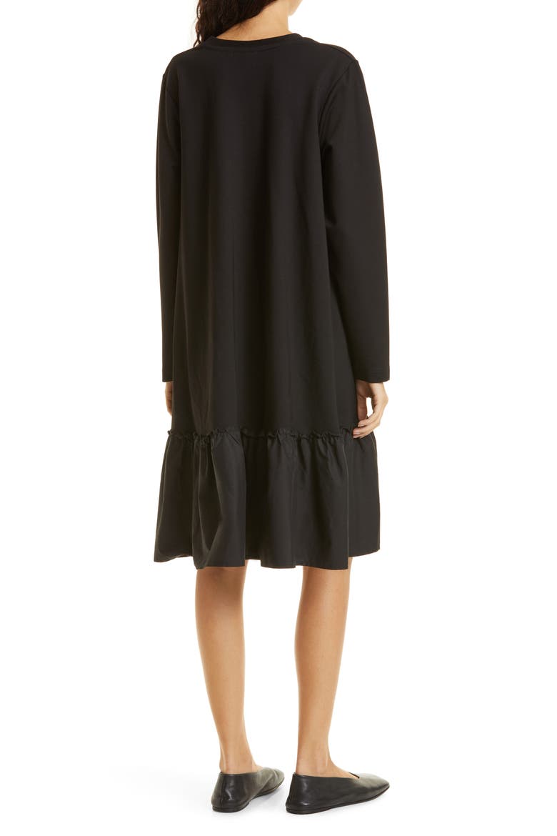 Nell Long Sleeve Shift Dress, Alternate, color, BLACK