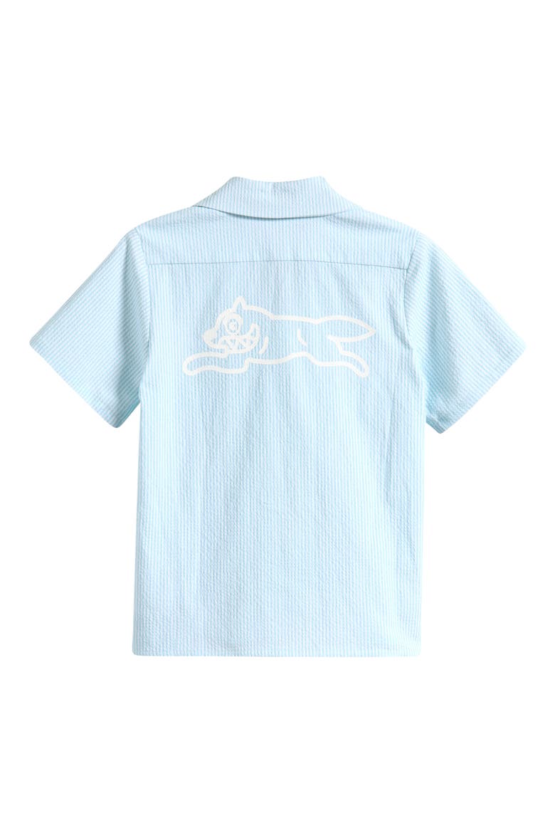 Kids' Conductor Stretch Seersucker Camp Shirt, Alternate, color, CRYSTAL BLUE