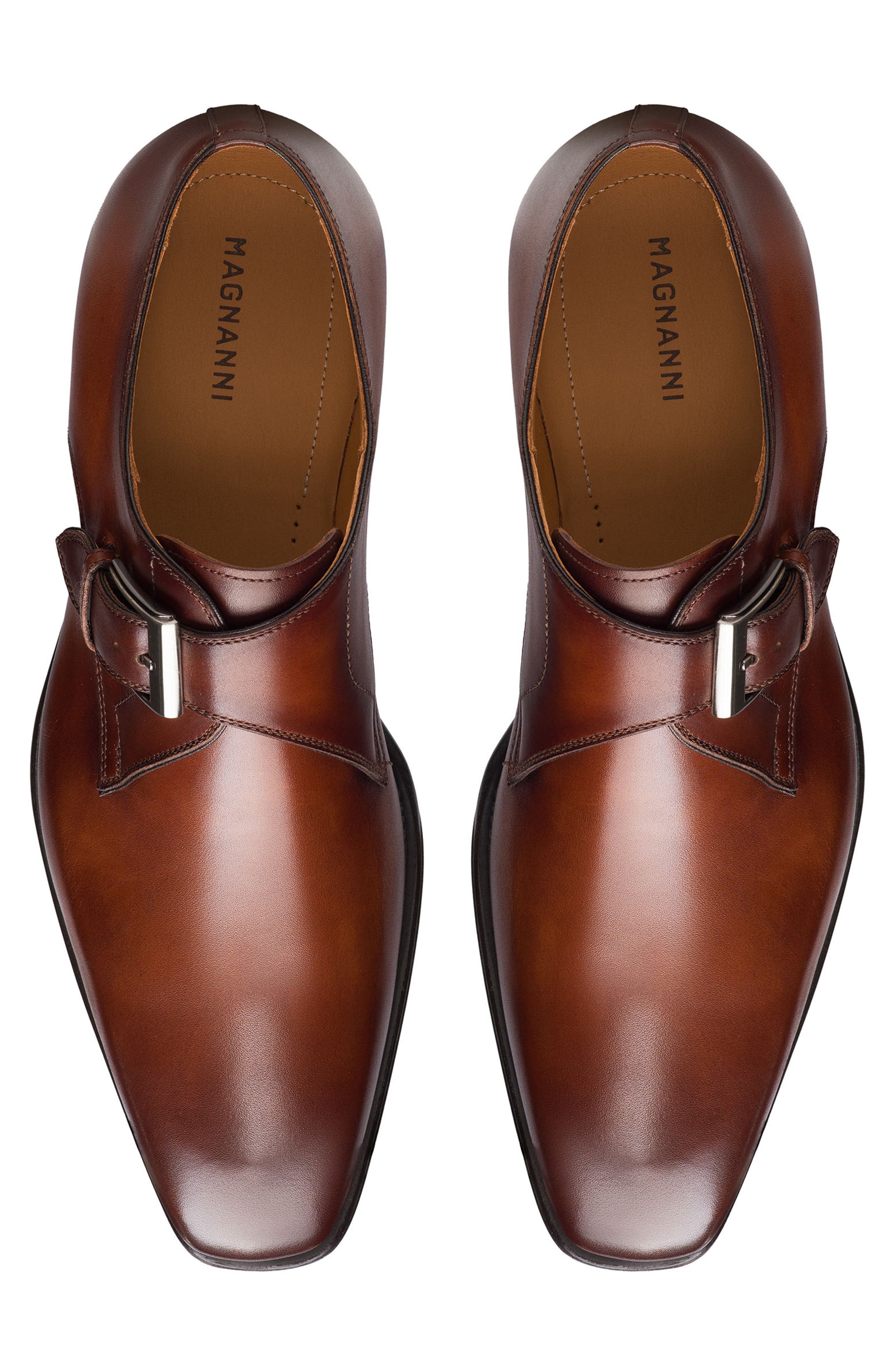 Marco V Monk Strap Shoe, Alternate, color, COGNAC
