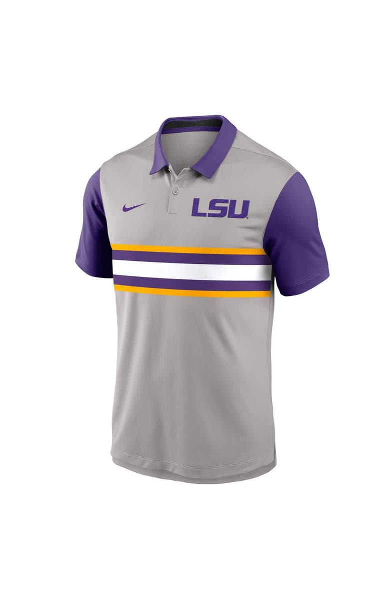 Nike Men's Nike Gray/Purple LSU Tigers Vapor Performance Polo, Alternate, color, Gray